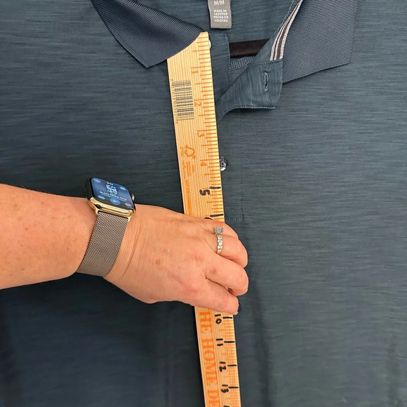 Kenneth Cole Reaction 3 button collared polo dark gray men’s size medium - Picture 4 of 7